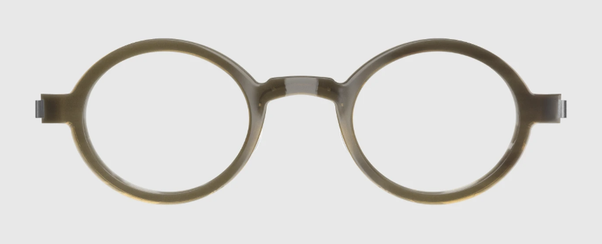 Lindberg Wood and Buffalo Titanium Round Eyeglasses