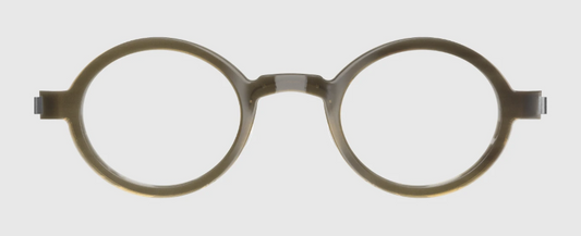 Lindberg Wood and Buffalo Titanium Round Eyeglasses