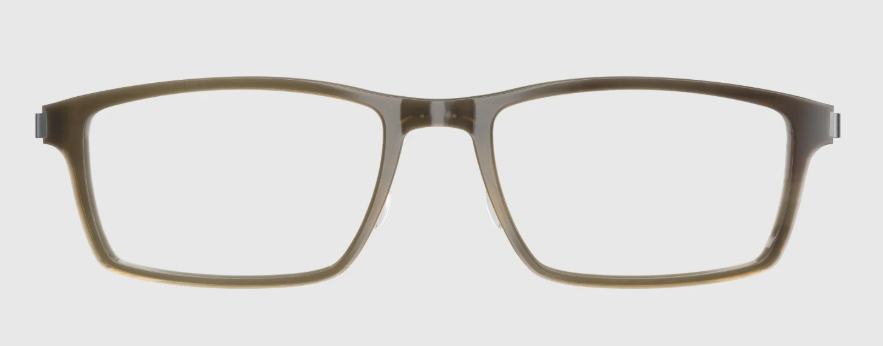 Lindberg Wood and Buffalo Titanium Rectangular Eyeglasses