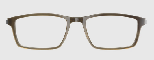 Lindberg Wood and Buffalo Titanium Rectangular Eyeglasses