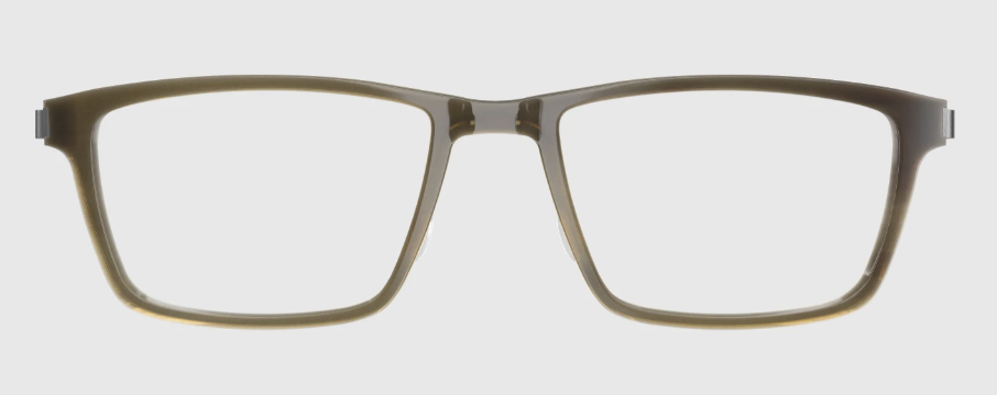 Lindberg Wood and Buffalo Titanium Rectangular Eyeglasses