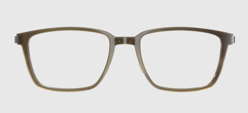 Lindberg Wood and Buffalo Titanium Rectangular Eyeglasses