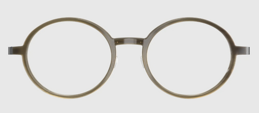 Lindberg Wood and Buffalo Titanium Round Eyeglasses