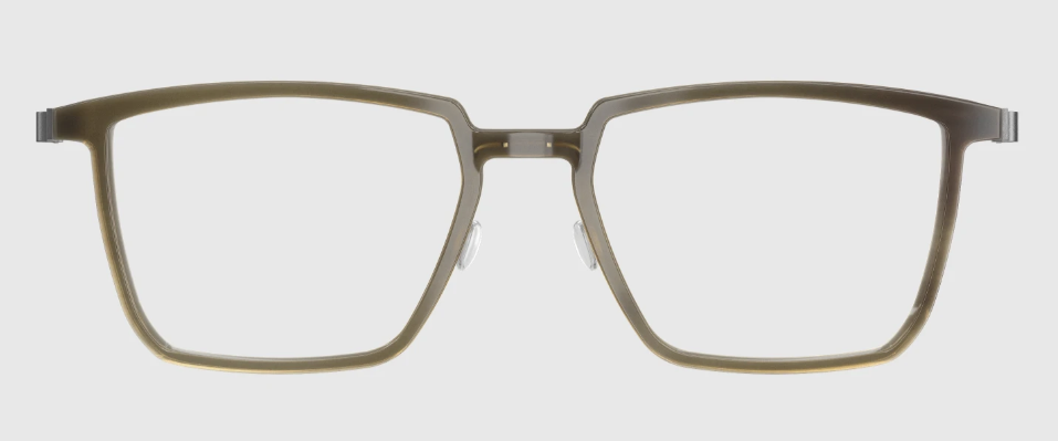 Lindberg Wood and Buffalo Titanium Rectangular Eyeglasses