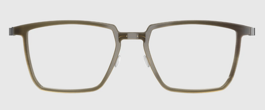 Lindberg Wood and Buffalo Titanium Rectangular Eyeglasses