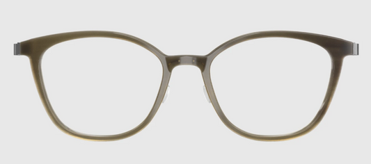 Lindberg Wood and Buffalo Titanium Square Eyeglasses