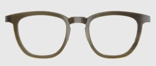 Lindberg Wood and Buffalo Titanium Square Eyeglasses