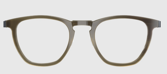 Lindberg Wood and Buffalo Titanium Square Eyeglasses