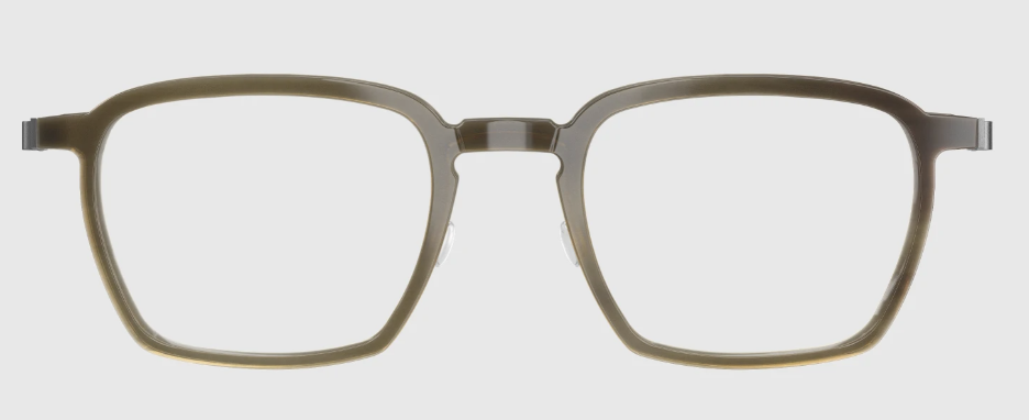 Lindberg Wood and Buffalo Titanium Rectangular Eyeglasses