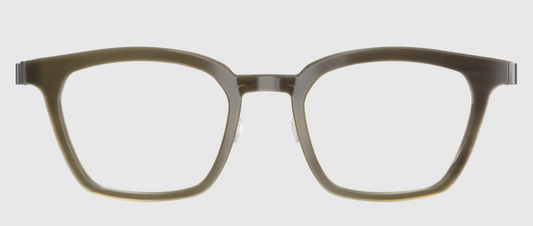 Lindberg Wood and Buffalo Titanium Square Eyeglasses