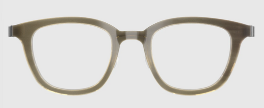 Lindberg Wood and Buffalo Titanium Square Eyeglasses