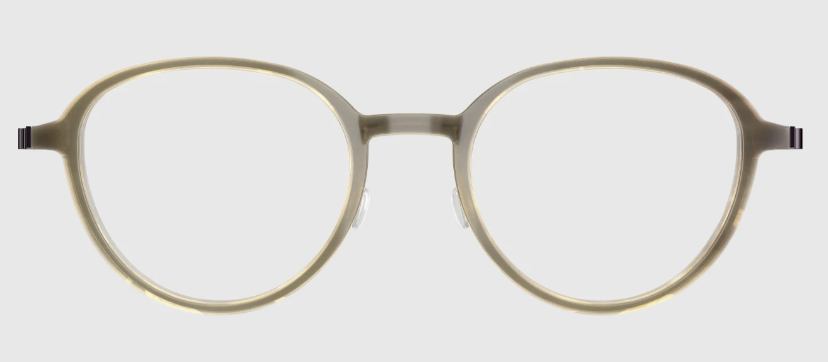 Lindberg Wood and Buffalo Titanium Round Eyeglasses