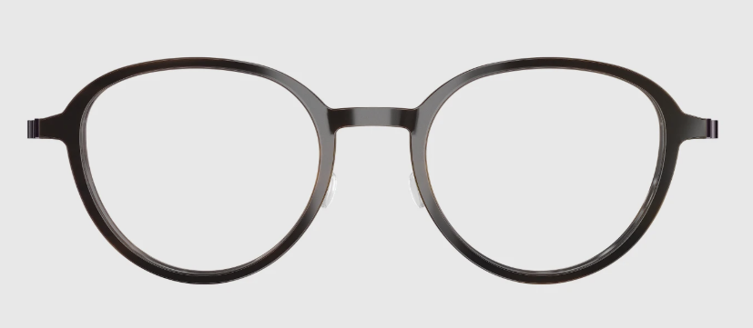 Lindberg Wood and Buffalo Titanium Round Eyeglasses