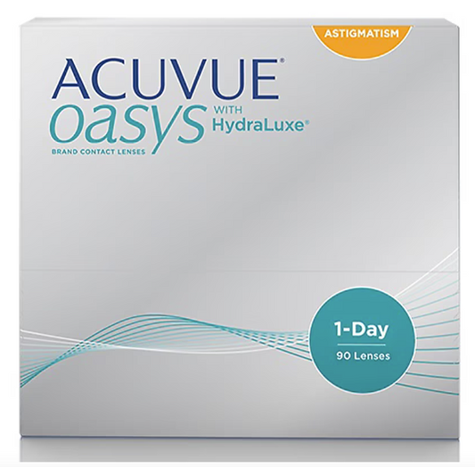 ACUVUE OASYS® 1-Day with HydraLuxe™ for Astigmatism 90pack ($130/Box after Rebate)