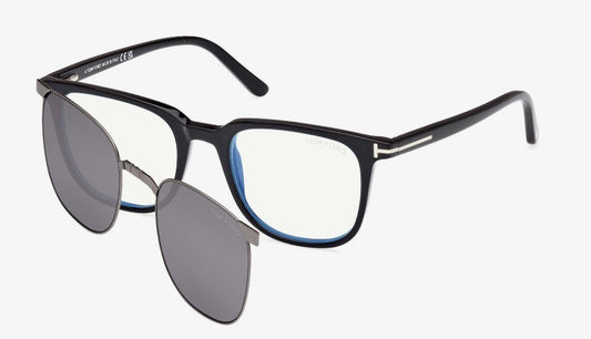 Tom Ford Square Eyeglasses with Clip On